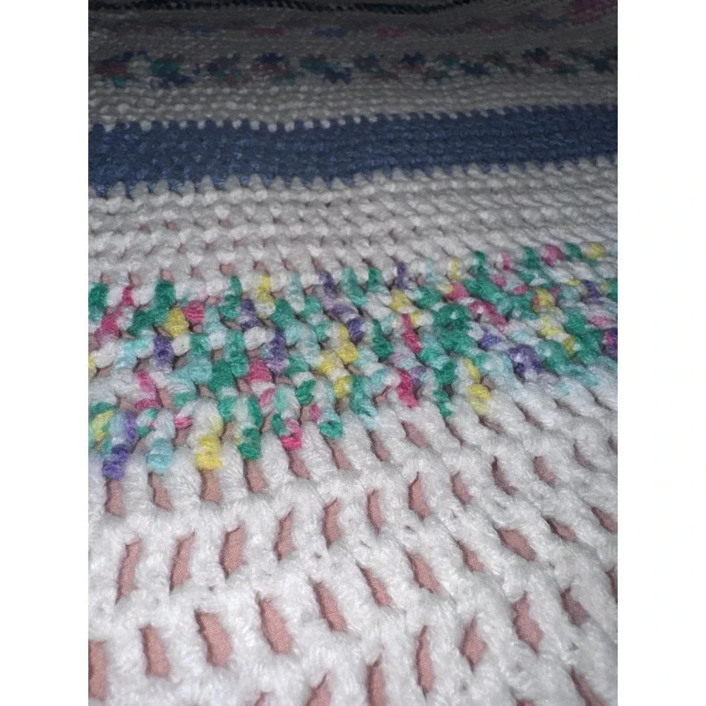 Handmade Crocheted Baby Afghan Or Shoulder Shawl